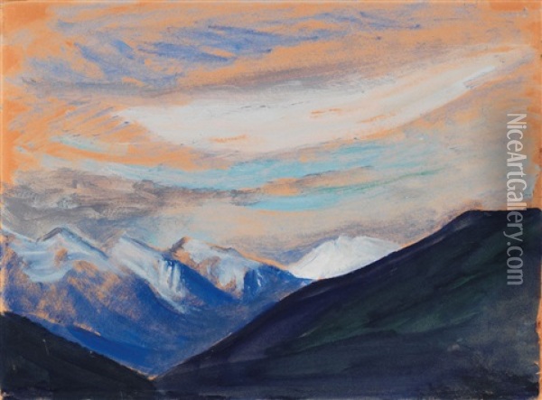 Mountain Scene Oil Painting - Emily Carr