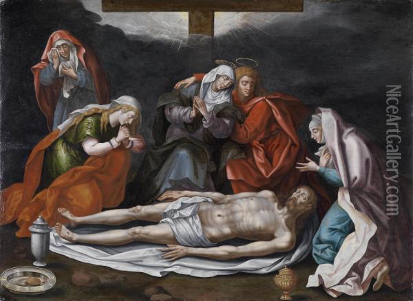 The Lamentation Of Christ Oil Painting - Lorenzo Lotto