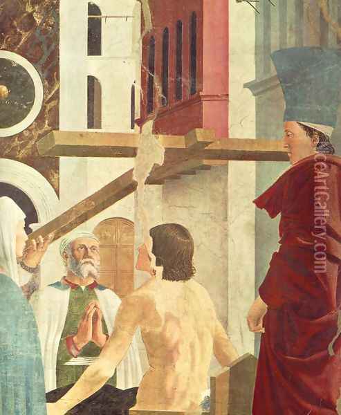 Proof of the True Cross (detail-2) c. 1460 Oil Painting - Piero della Francesca