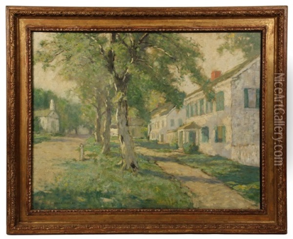 Main Street, Old Lyme, Connecticut Oil Painting - Bruce Crane
