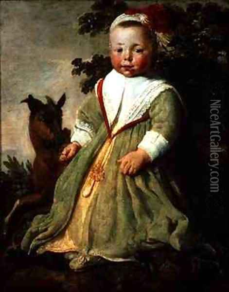 Portrait of a Child Aged Two Oil Painting - Aelbert Cuyp