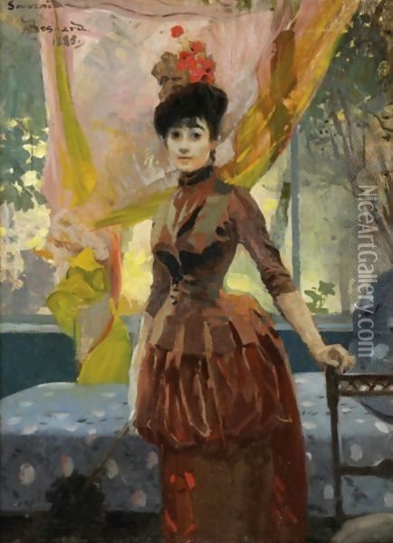 Portait Of A Woman Oil Painting - Paul Albert Besnard
