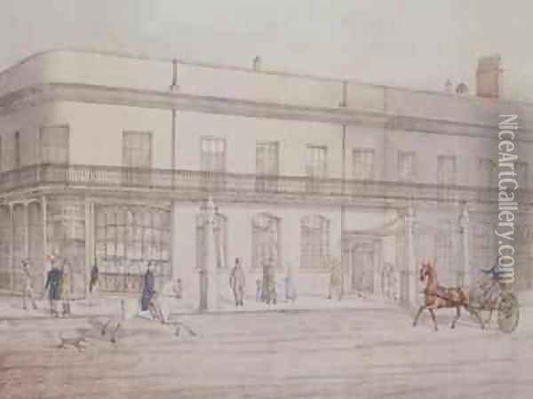 Assembly Rooms and Williams Library Cheltenham Oil Painting - Daniel Thomas Egerton