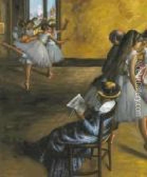 The Ballet Class Oil Painting - Edgar Degas