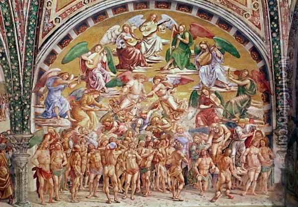 The Calling of the Chosen to Heaven 2 Oil Painting - Luca Signorelli