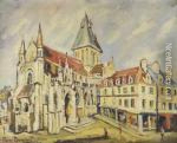 La Cathedrale Saint Pierre De Falaise Oil Painting - Pierre Dumont