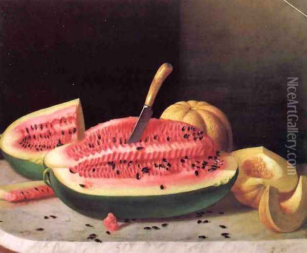 Ripe Melons 1850 Oil Painting - John Francis