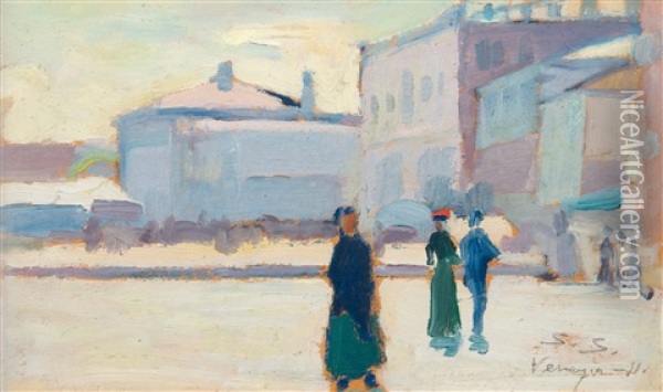 Venice Oil Painting - Santeri Salokivi