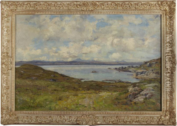 The Cullin Hills, From Morar Near Mallaig Oil Painting - Joseph Henderson
