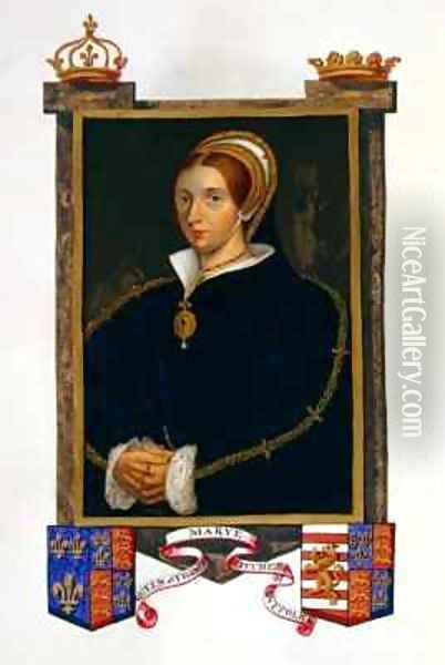 Portrait of Mary Tudor from Memoirs of the Court of Queen Elizabet Oil Painting - Sarah Countess of Essex