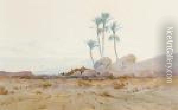 Fayoum From The Desert Oil Painting - Augustus Osborne Lamplough