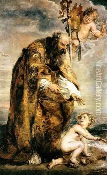St Augustine Oil Painting - Peter Paul Rubens