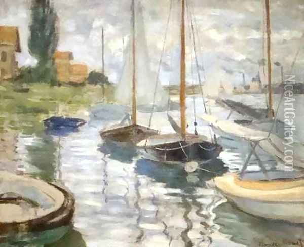 Sailboats on the Seine Oil Painting - Claude Oscar Monet