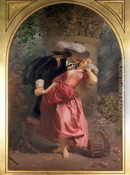 The Seduction, 1857 Oil Painting - Edward Henry Corbould