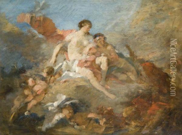 Venus Et Vulcain, D'apres Francois Boucher Oil Painting - Jean-Baptiste Carpeaux