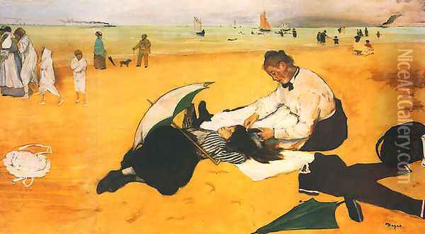At the Seaside Oil Painting - Edgar Degas