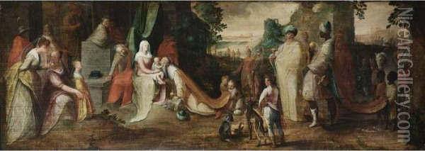 The Adoration Of The Magi Oil Painting - Karel Van Mander