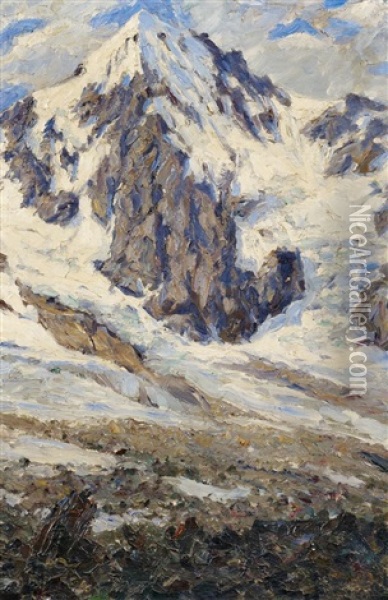 Das Matterhorn Oil Painting - Erich Lasse