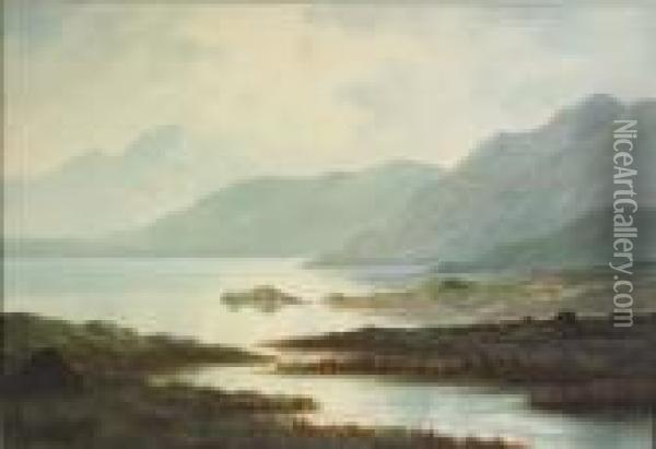 Bog And Mountain Oil Painting - Douglas Alexander