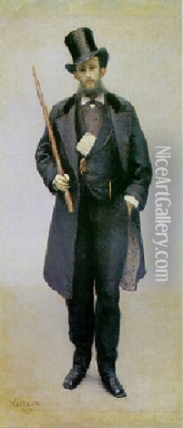 Portrait De Paul Hugot Oil Painting - Gustave Caillebotte