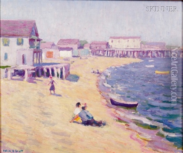 Beach At Provincetown Oil Painting - Colin Alexander Scott