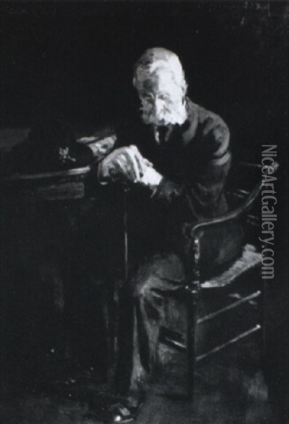 The Old Veteran Oil Painting - Samuel Johnson Woolf