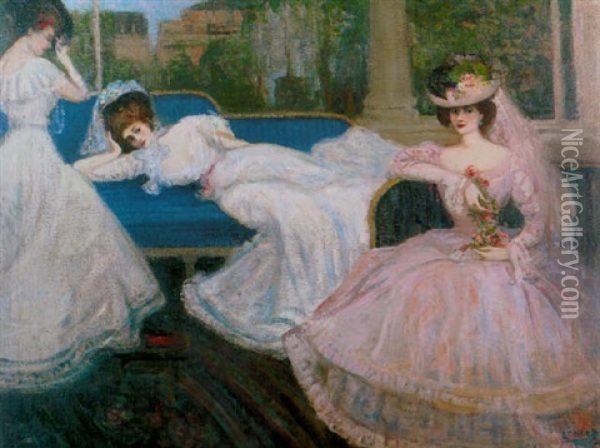 The Blue Sofa Oil Painting - Charles Conder