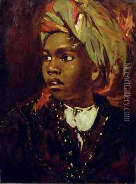 Study of a Negro Boy Oil Painting - William Etty