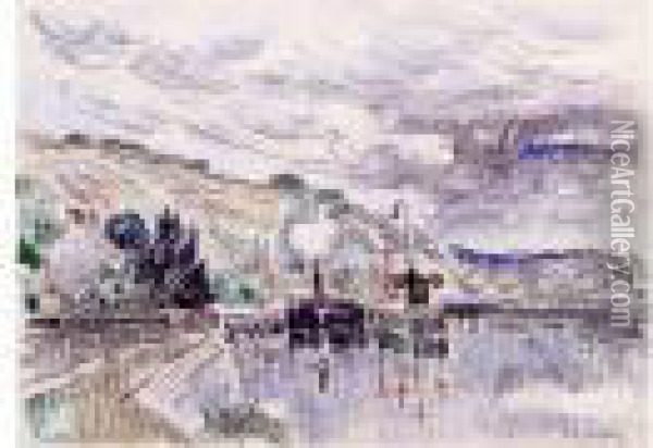 Peniches A Rolleboise Oil Painting - Paul Signac