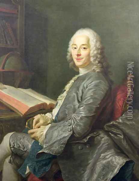 Portrait of Duval de lEpinoy, 1745 Oil Painting - Maurice Quentin de La Tour