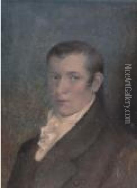 Portrait Of John Lyon Gardiner Oil Painting - Samuel Lovett Waldo