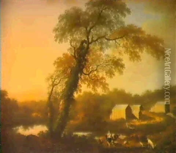 Mills Near Westport, County Mayo Oil Painting - James B. Coy