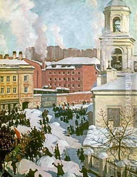 February 27 Oil Painting - Boris Kustodiev