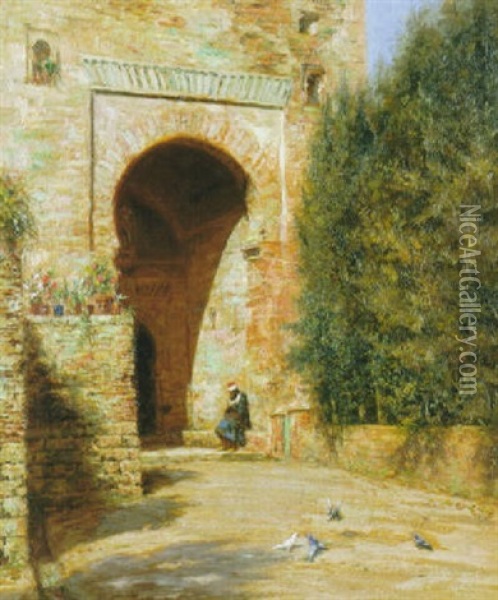 Gate Of Justice Oil Painting - Burr H. Nicholls
