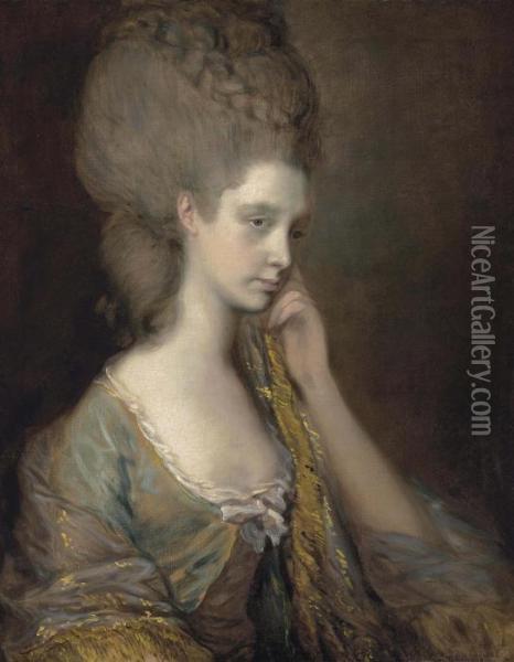 Portrait Of Lady Anne Thistlethwaite, Countess Of Chesterfield Oil Painting - Thomas Gainsborough