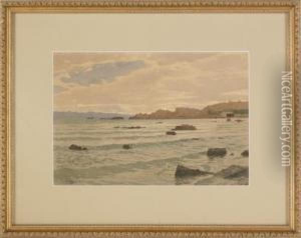 Coastal Scene Oil Painting - Robert Nadler