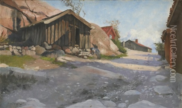 Berggatan 13, Lysekil Oil Painting - Hugo Birger