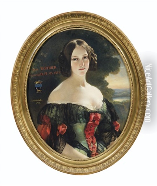 Portrait D'anna Berthier, Comtesse De Plaisance Oil Painting - Franz Xaver Winterhalter