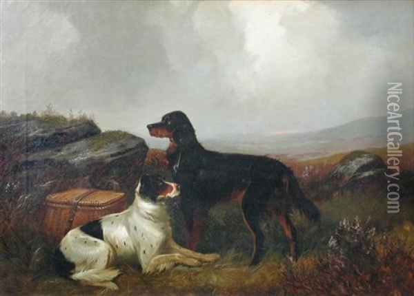Setters On The Moor Oil Painting - Colin Graeme