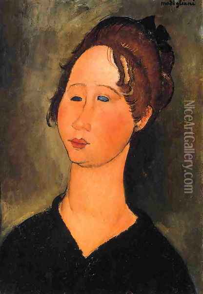 Burgundian Woman Oil Painting - Amedeo Modigliani