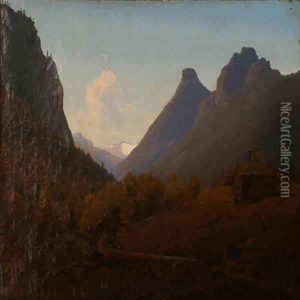 Burdalsbrae I Hardanger Oil Painting - Anton Edvard Kieldrup