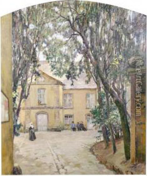 La Maison De Retraite A Valognes Oil Painting - Emile Van Doren