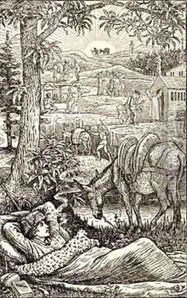 Frontispiece for Travels with a Donkey in the Cevennes Oil Painting - Walter Crane