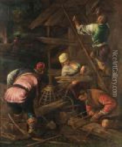 Bottega Di Lavori Agresti Oil Painting - Jacopo Bassano (Jacopo da Ponte)