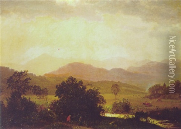 View Of The Catskills Oil Painting - William Trost Richards