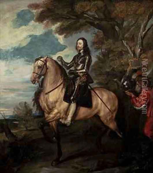 Charles I on Horseback Oil Painting - Sir Anthony Van Dyck