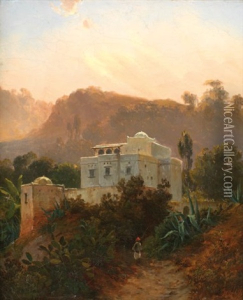 La Grande Villa Mauresque Oil Painting - Curt Victor Clemens Grolig