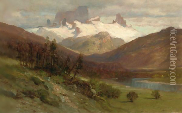 View Of British Columbia Oil Painting - Samuel Colman