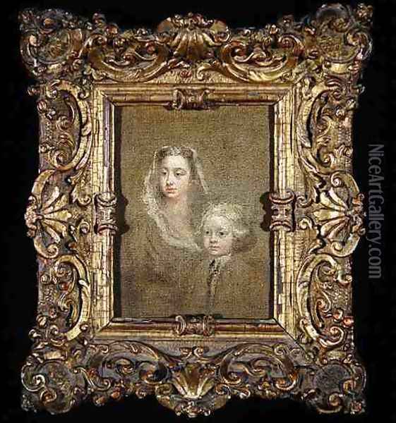Mary Edwards Hamilton and her son Gerald Anne Oil Painting - William Hogarth