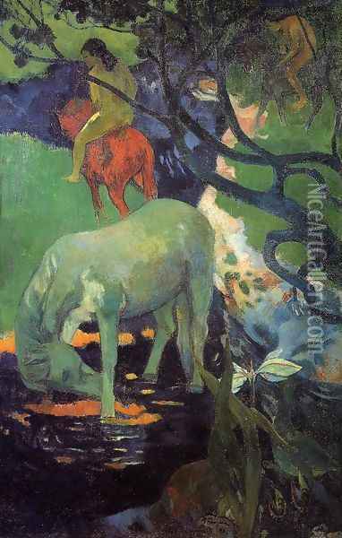 The White Horse Oil Painting - Paul Gauguin
